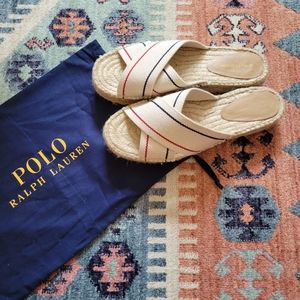 Polo Ralph Lauren Espadrille Slides Size 9
